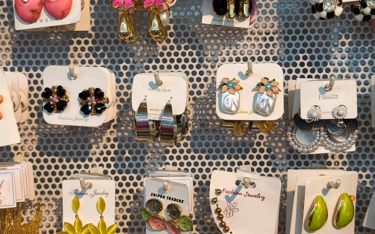 wearing simple jewelry in an everyday setting